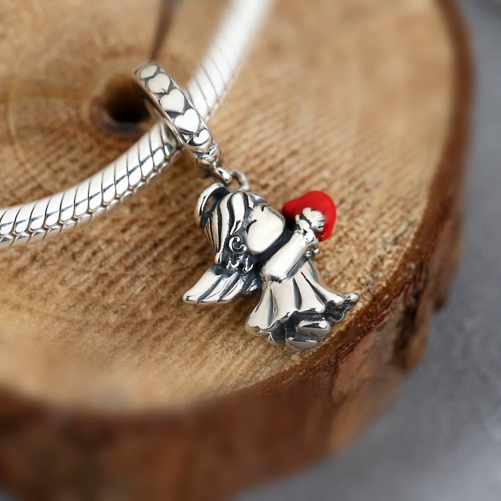 Silver Angel Baby Dangle Charm - soufeelus