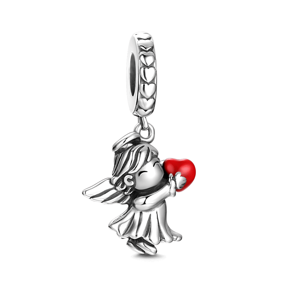 Silver Angel Baby Dangle Charm - soufeelus