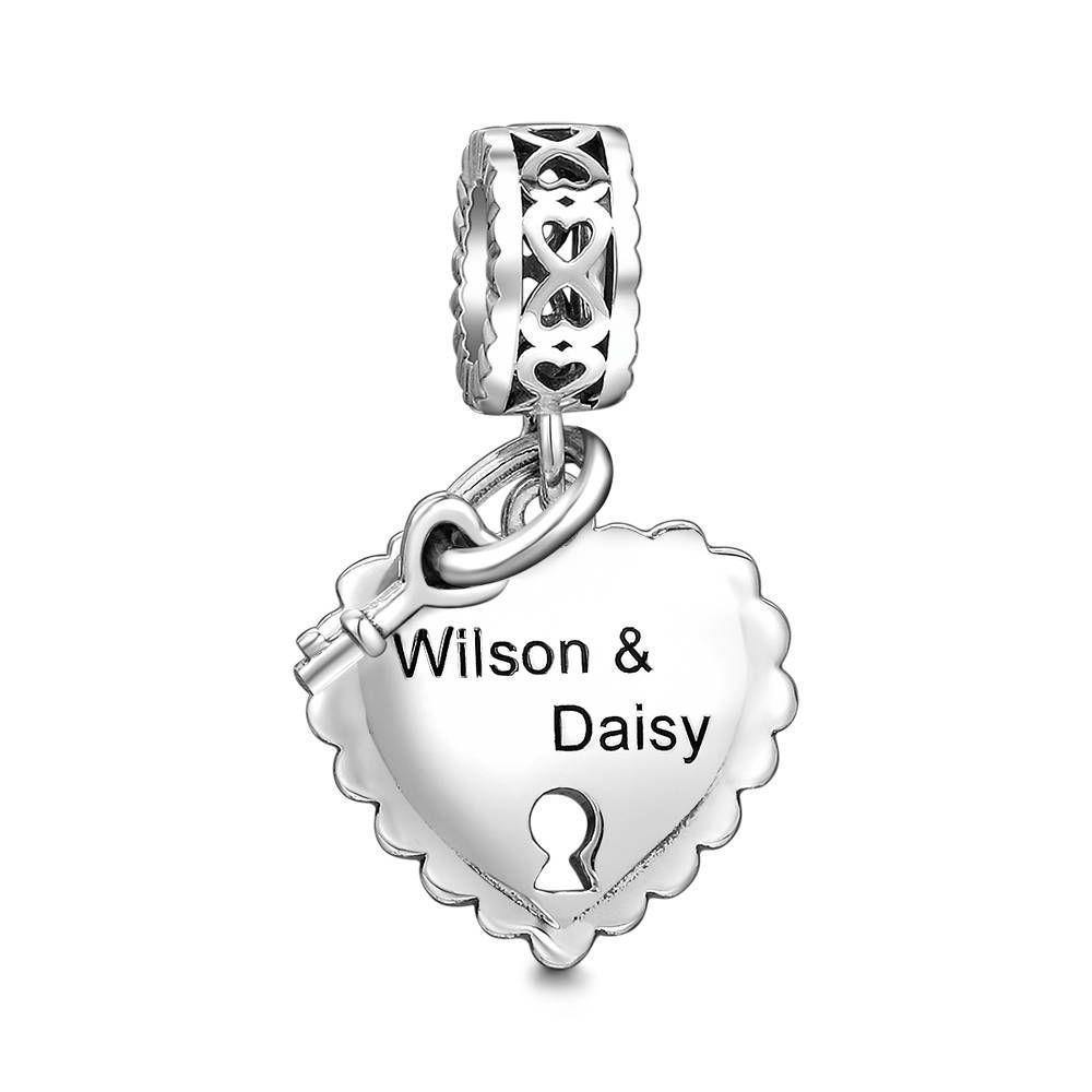 Heart Dangle Engraved Charm - soufeelus