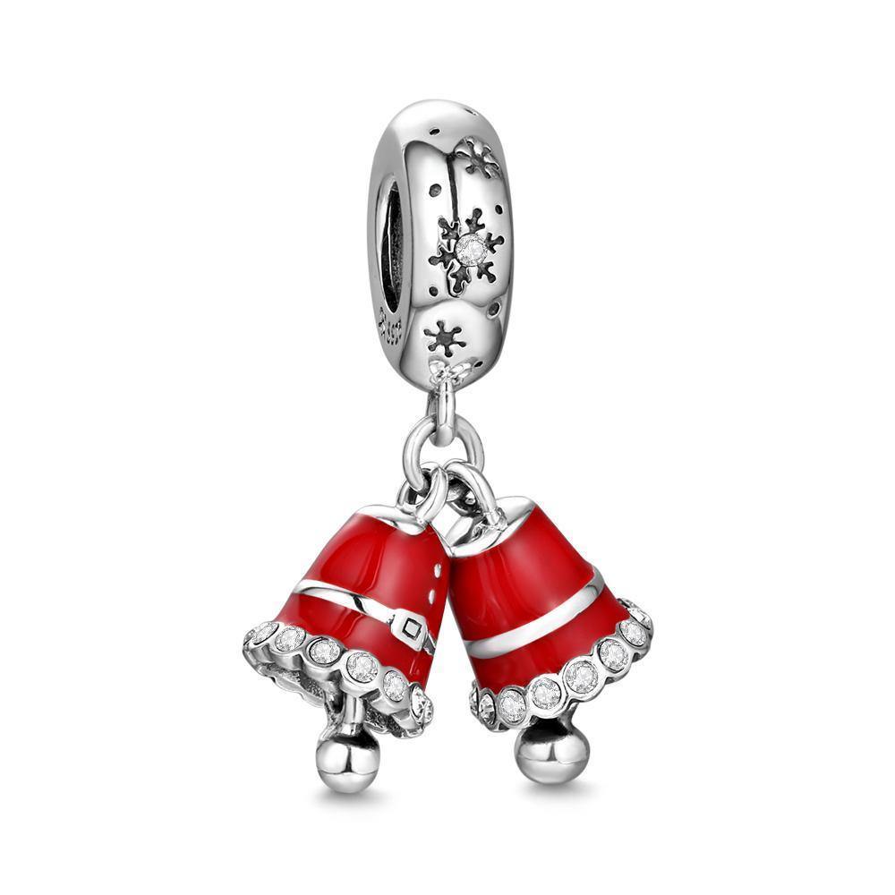 Christmas Bell Charm Silver - soufeelus