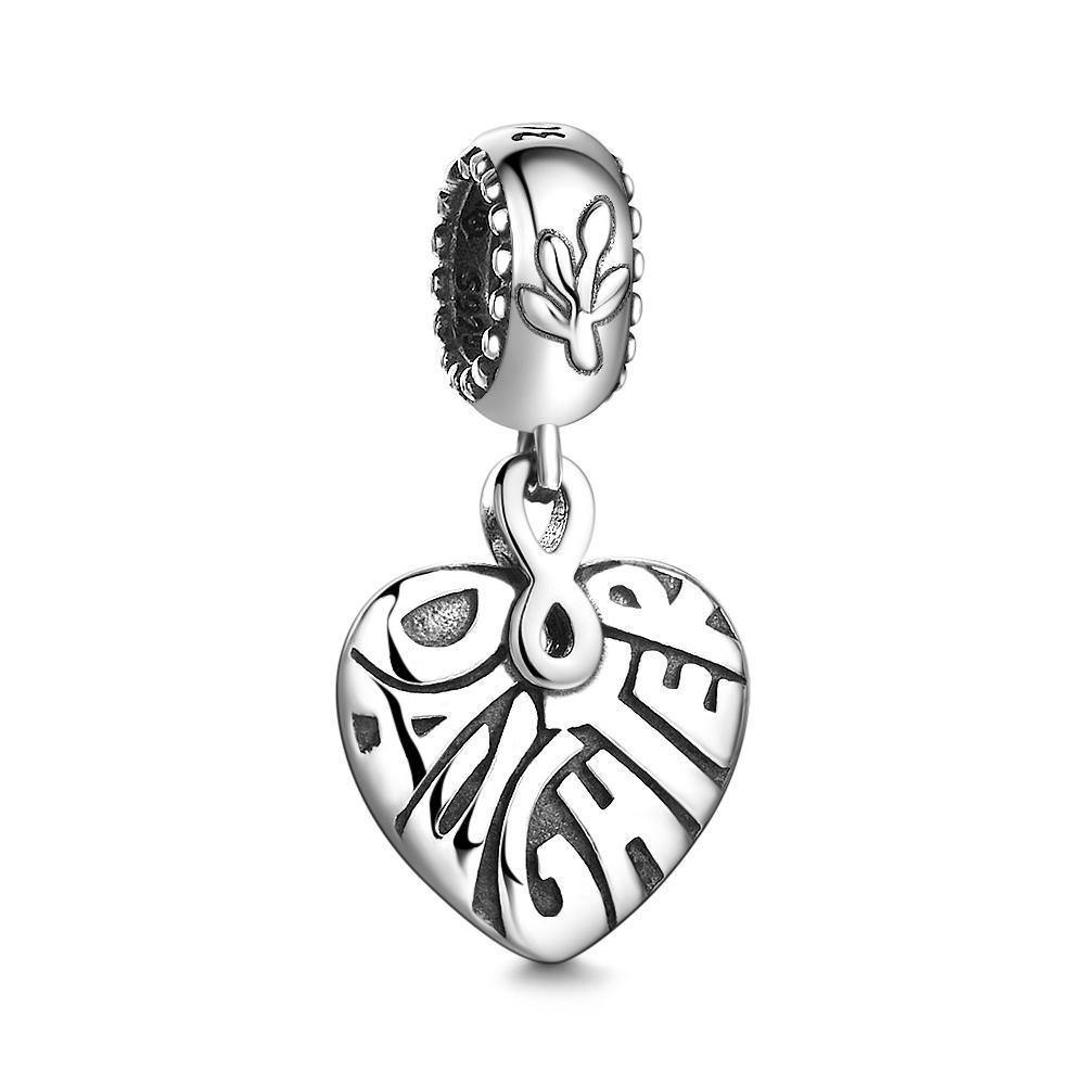 Eternal Love Pendant Charm Sliver - soufeelus