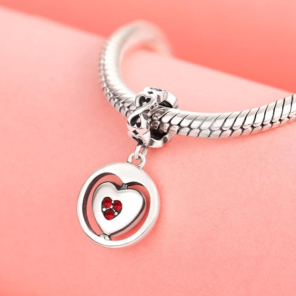 Forever Love Rotatable Pendant Charm Sliver - soufeelus