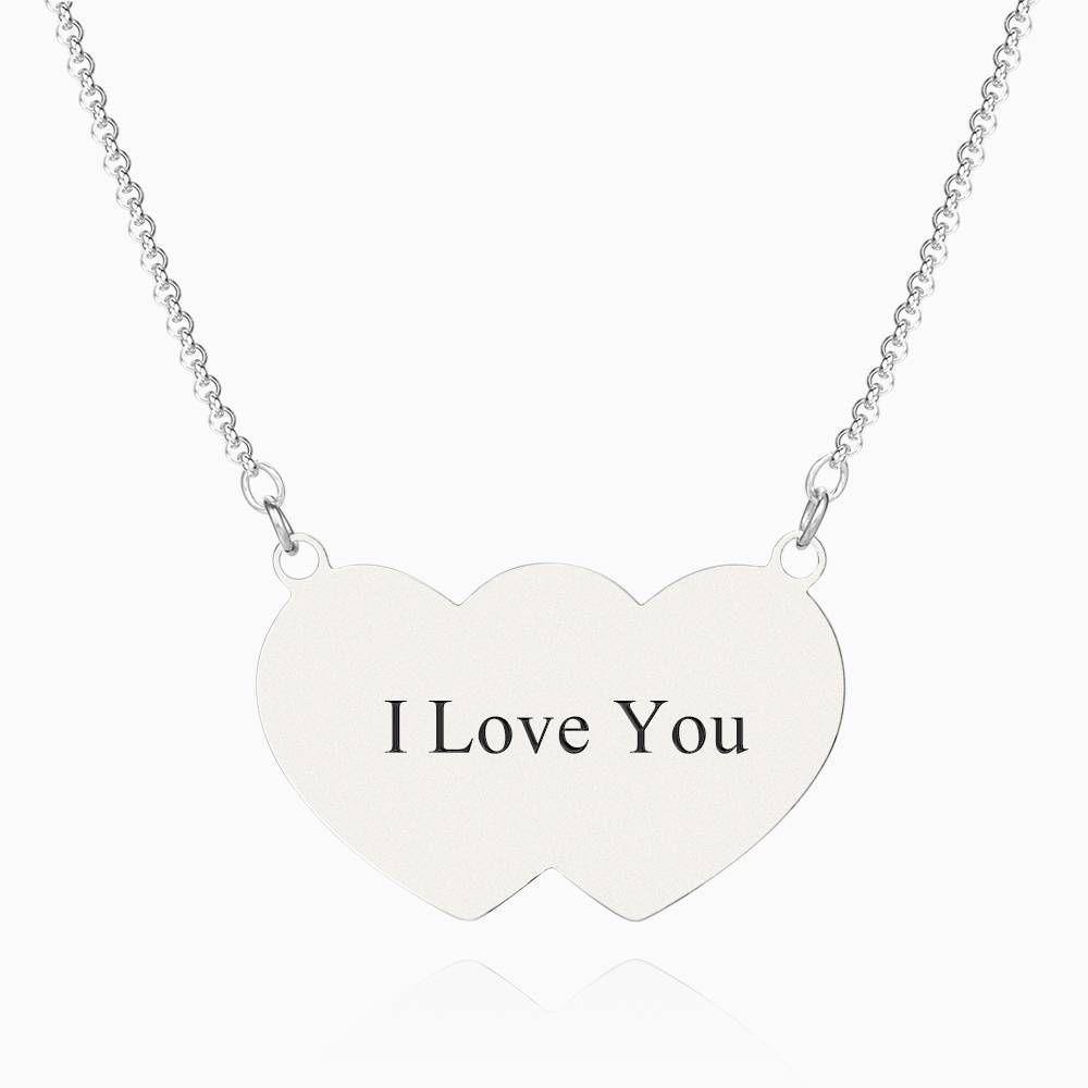 Photo Engraved Tag Necklace with Engraving Silver - soufeelus