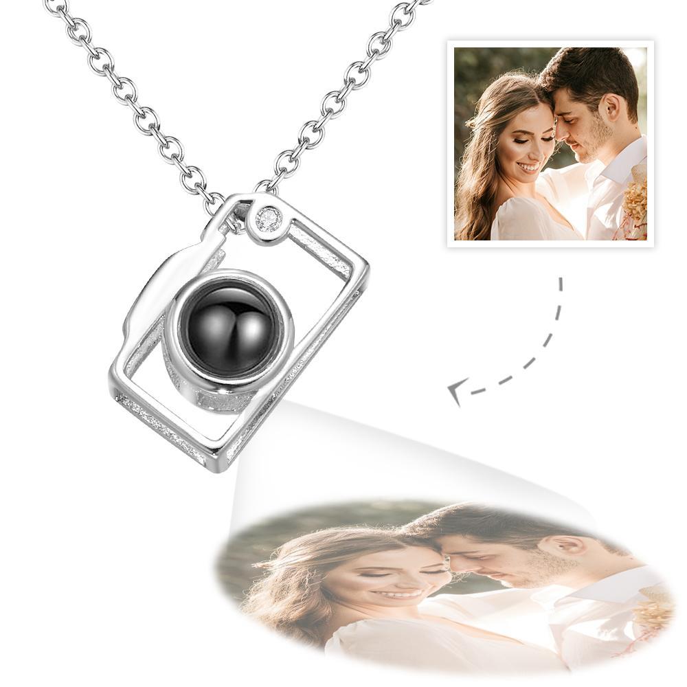 Custom Photo Necklace Projection Creative Camera Shape Gifts - 