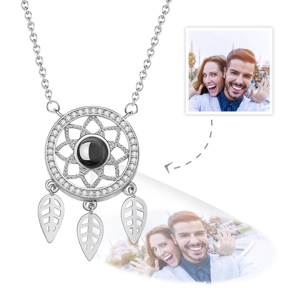 Custom Projection Necklace Custom Photo Dream Catcher Rhinestone Creative Gifts -