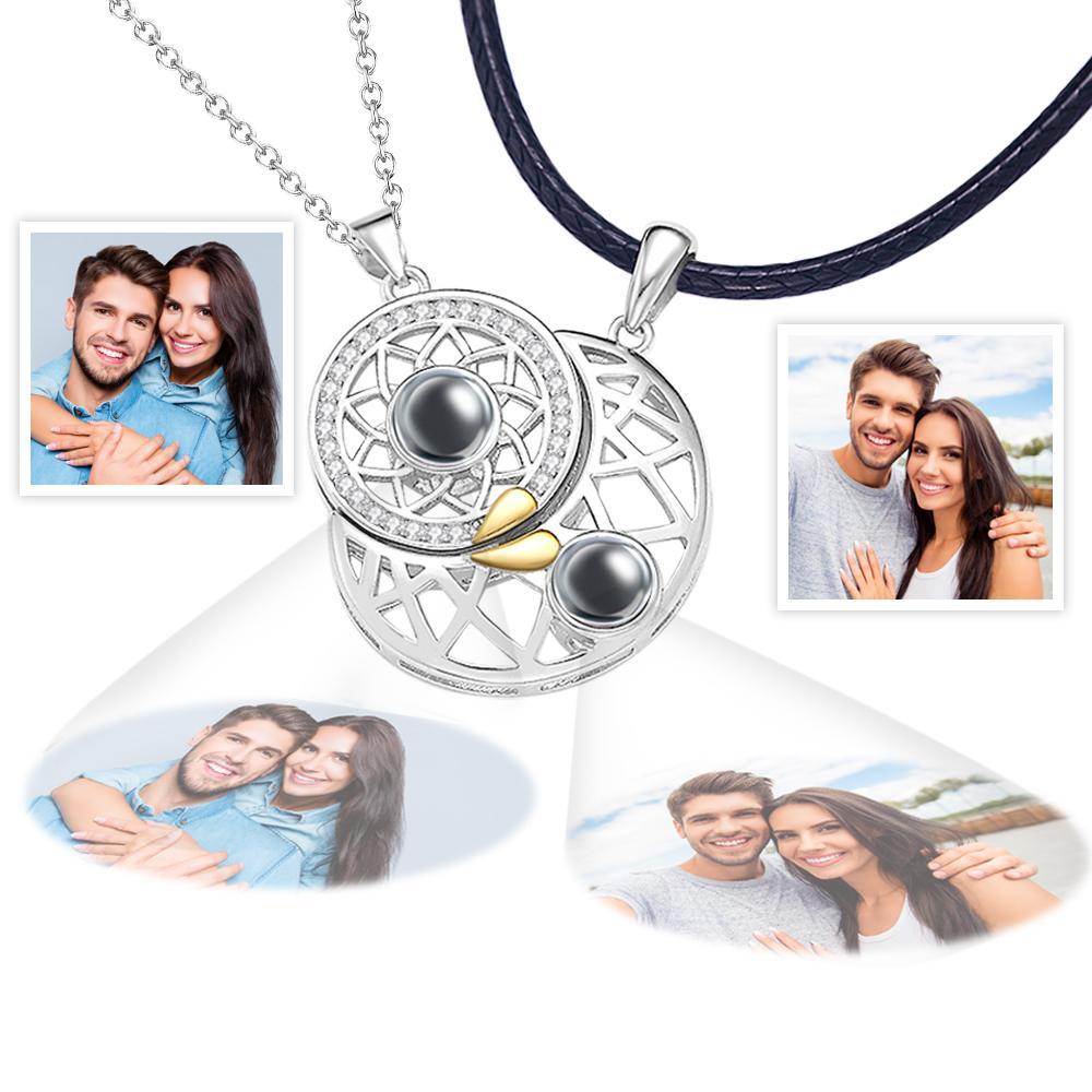 Custom Photo Gifts Projection Sun and Moon Couple Commemorative Gifts - 