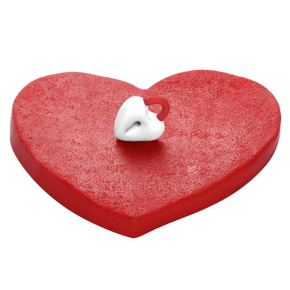 Z11 White Heart Lock And Heart Shape Base - soufeelus