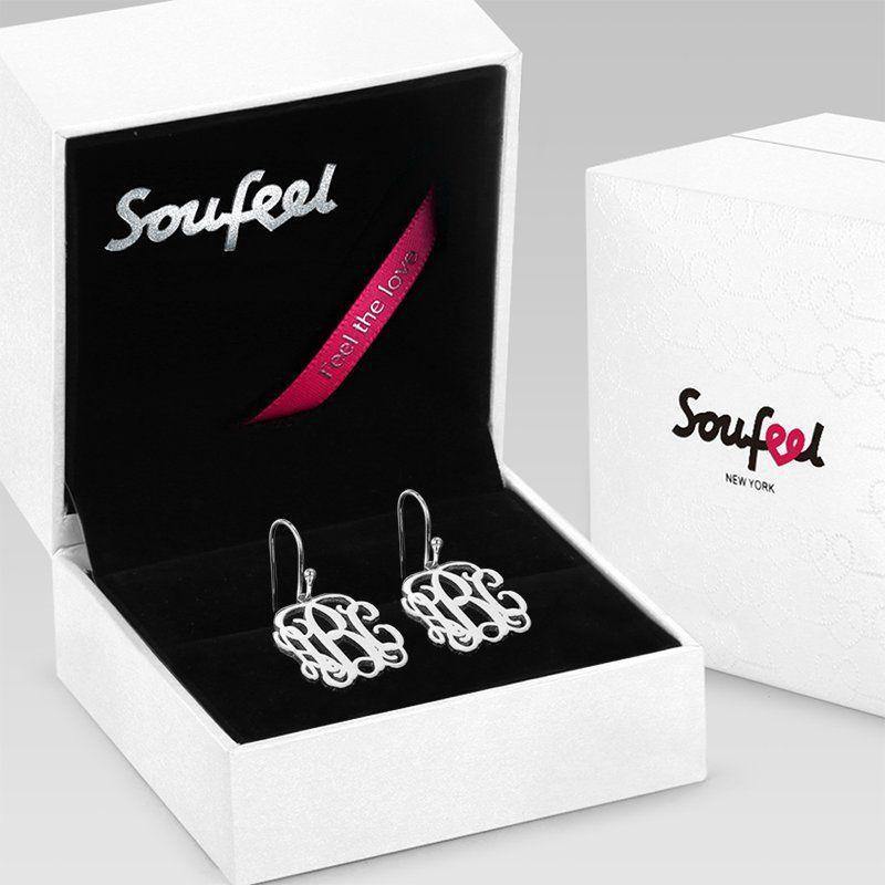 Monogram Earrings Silver - soufeelus