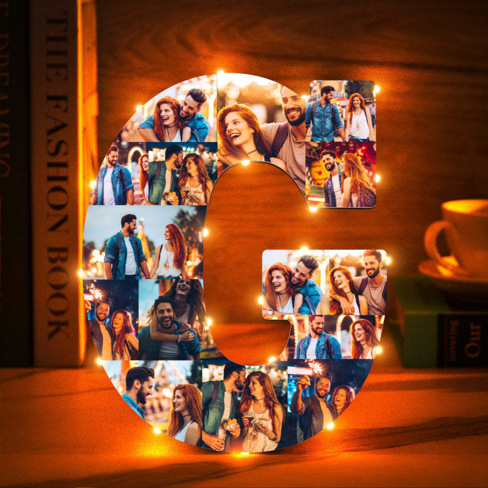 Custom Photo Letter Night Light Personalized  Initial Name Lamp  Room Wall Decor - soufeelus
