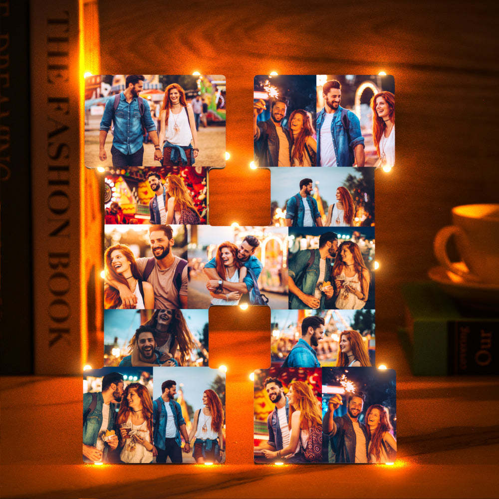 Custom Photo Letter Night Light Personalized Initial Name Lamp Room Wall Decor - soufeelus