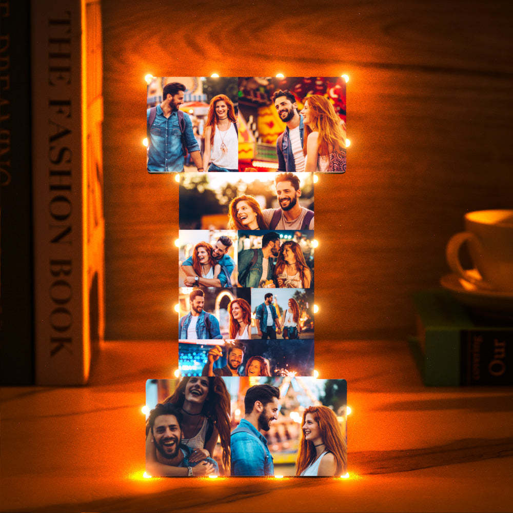 Custom Photo Letter Night Light Personalized Initial Name Lamp Room Wall Decor - soufeelus