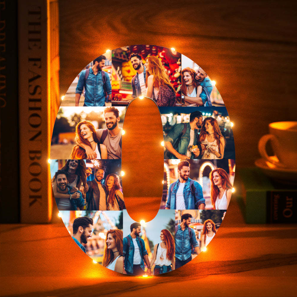 Custom Photo Letter Night Light Personalized Initial Name Lamp Room Wall Decor - soufeelus