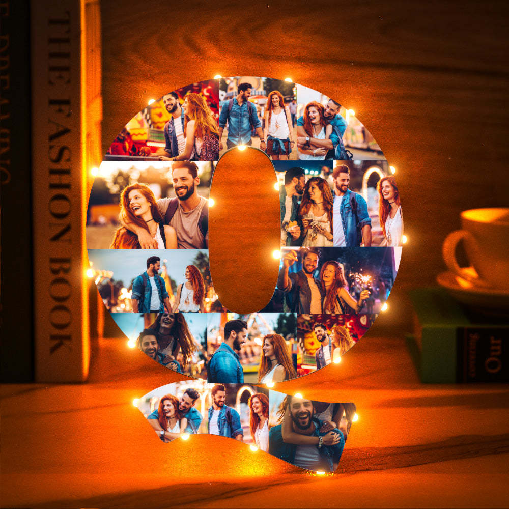Custom Photo Letter Night Light Personalized Initial Name Lamp Room Wall Decor - soufeelus