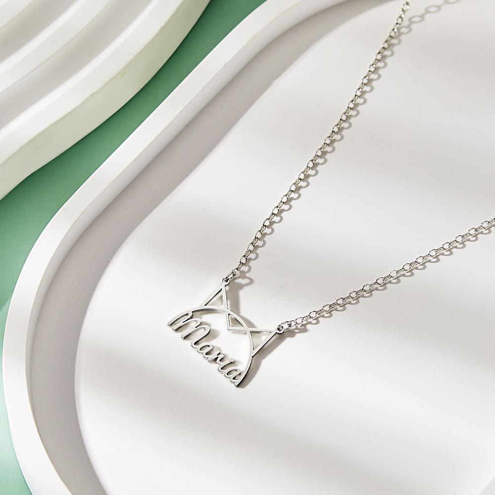 Personalized Pet Name Necklace for Women Pet Lover Memorial Pendant Necklace Cat Animal Pendant Jewelry Gift - soufeelus