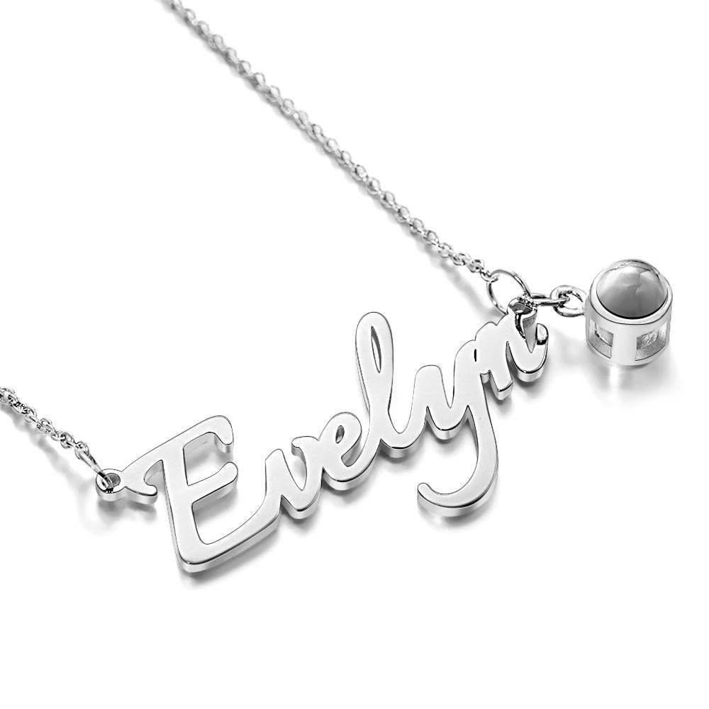 Soufeel Personalized Name And Picture Projection Necklace Creative Gift - soufeelus