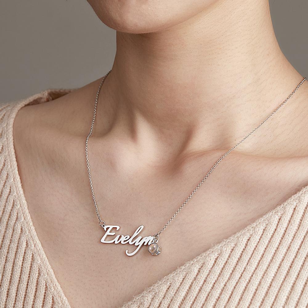 Soufeel Personalized Name And Picture Projection Necklace Creative Gift - soufeelus