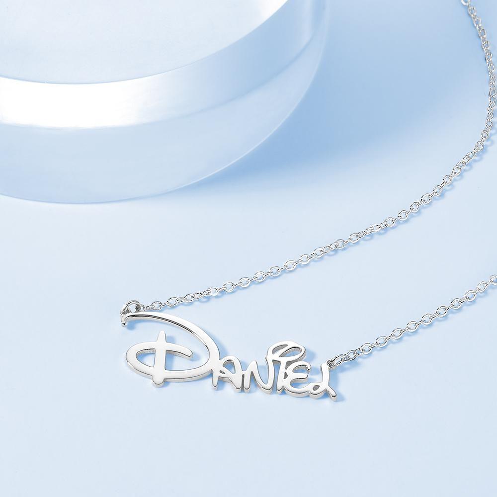 Personalized Name Necklace Special Font Custom Name Necklace Sidney Style Name Gift Silver