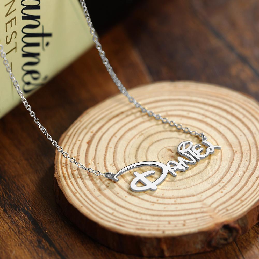 Personalized Name Necklace Special Font Custom Name Necklace Sidney Style Name Gift Silver