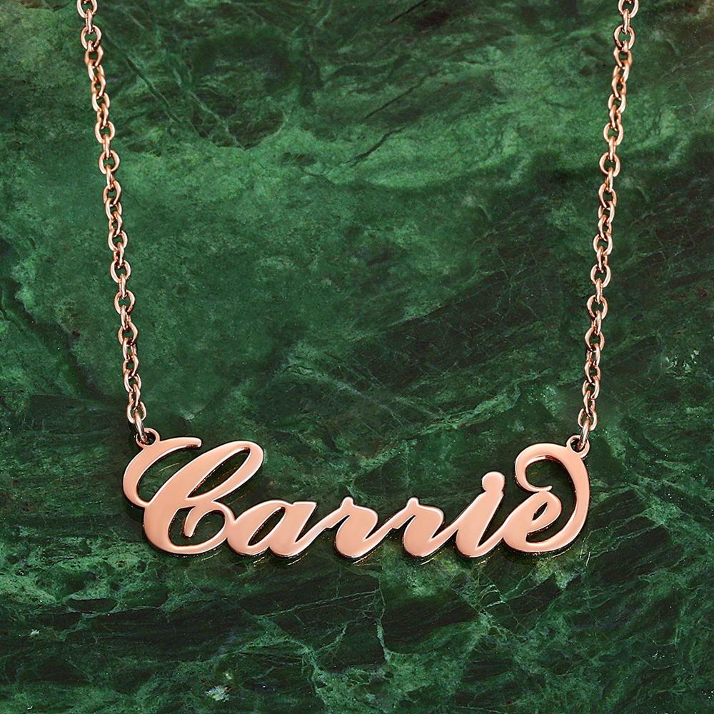 Name Necklace Rose "Carrie" Style Necklace