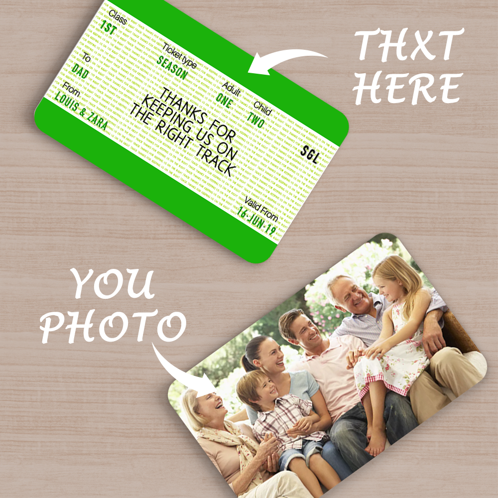 Custom Engraved Photo Wallet Card Ticket Creative Gifts for Family - soufeelus