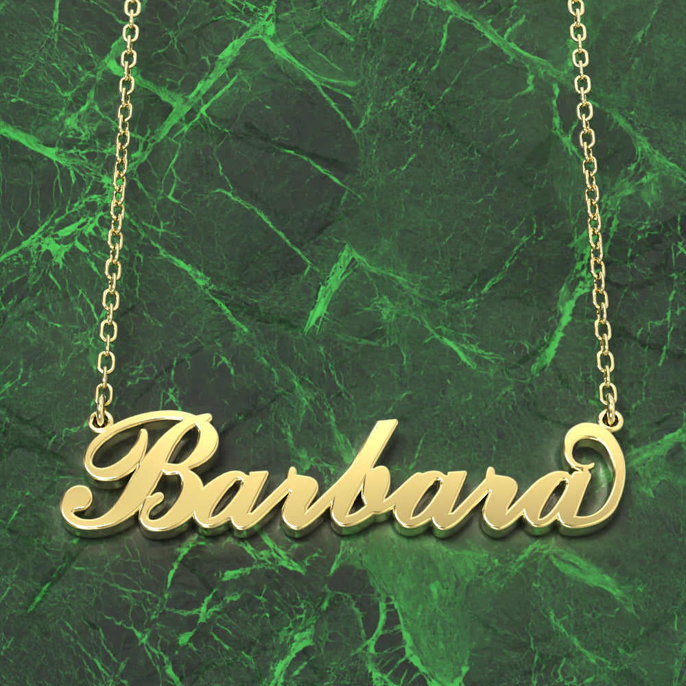Barbara Name Necklace Anti-oxidation Silver Custom Necklace, Personalized Gifts For Her detail