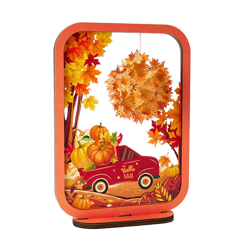 3D Paper Sculpture Night Light Fall Halloween Gifts for Kids and Adults Great Decor Light in Bedroom Living Room - soufeelus