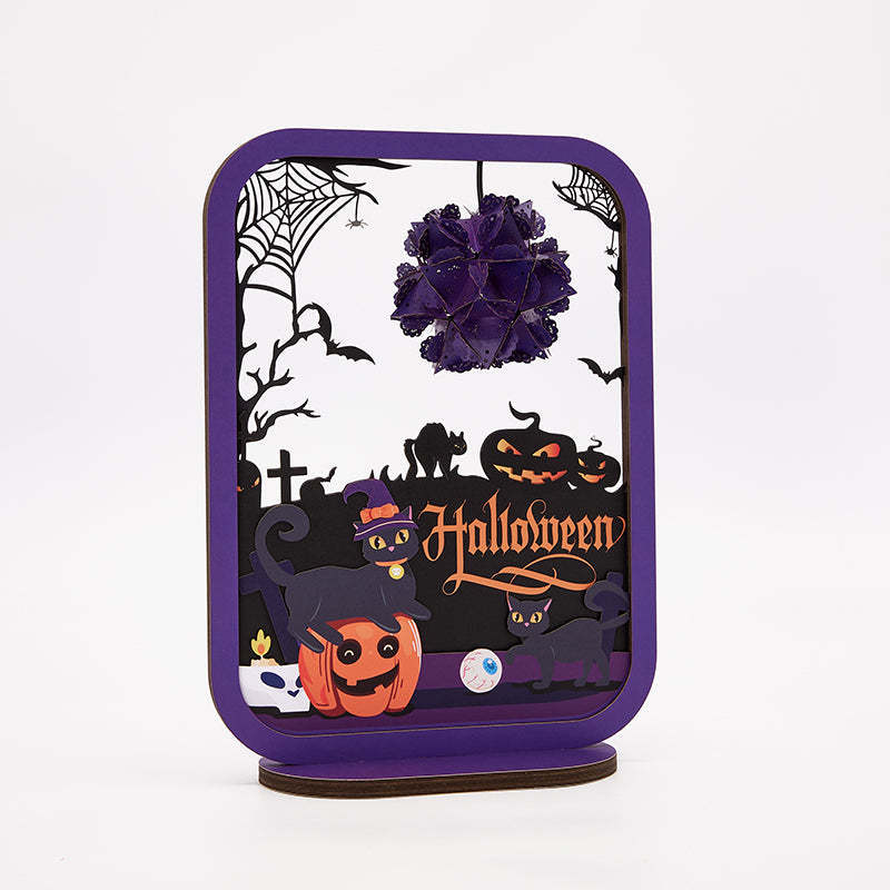 3D Paper Sculpture Night Light Fall Halloween Gifts for Kids and Adults Great Decor Light in Bedroom Living Room - soufeelus