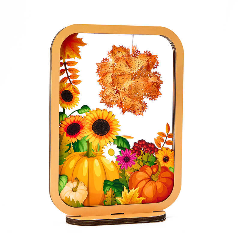 3D Paper Sculpture Night Light Fall Halloween Gifts for Kids and Adults Great Decor Light in Bedroom Living Room - soufeelus