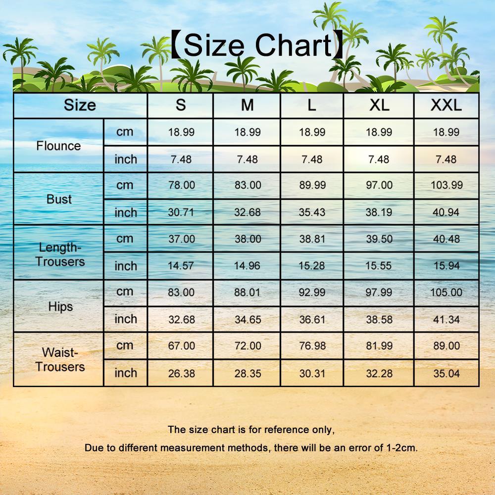 Custom Face Bikini Women's Ruffle Summer Bikini High Waisted Bathing Suits Gift For Her - Green Plants