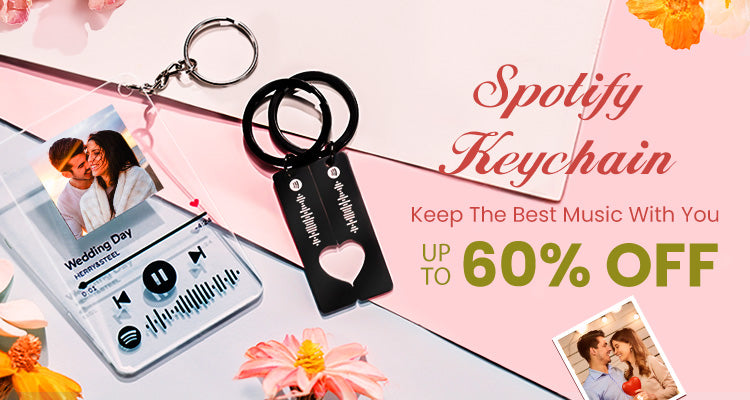 Personalized Music Spotify Scan Code Keychain Song Keychain Gift