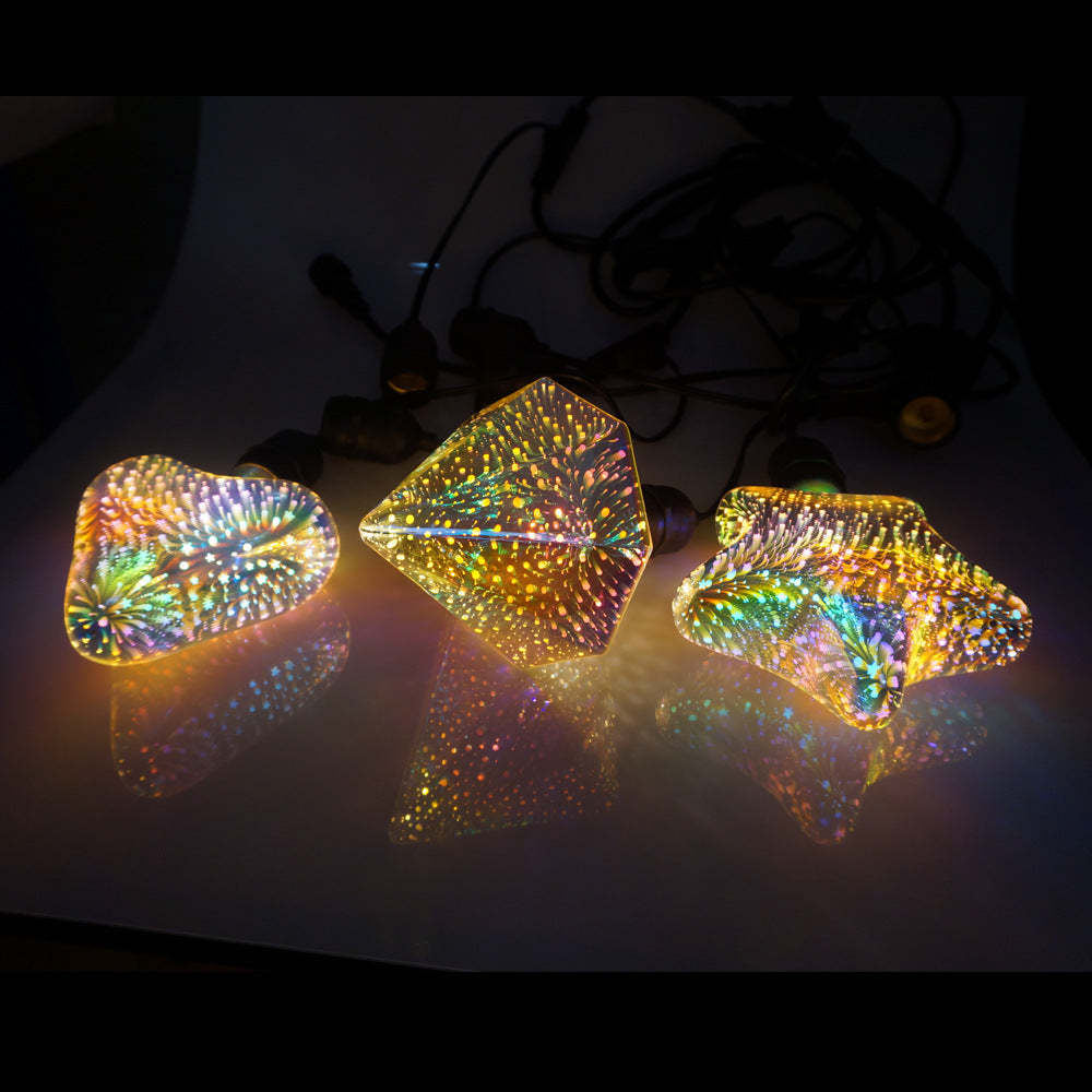 3D Fireworks Decorative Light Bulb Magic Glass Light - soufeeluk