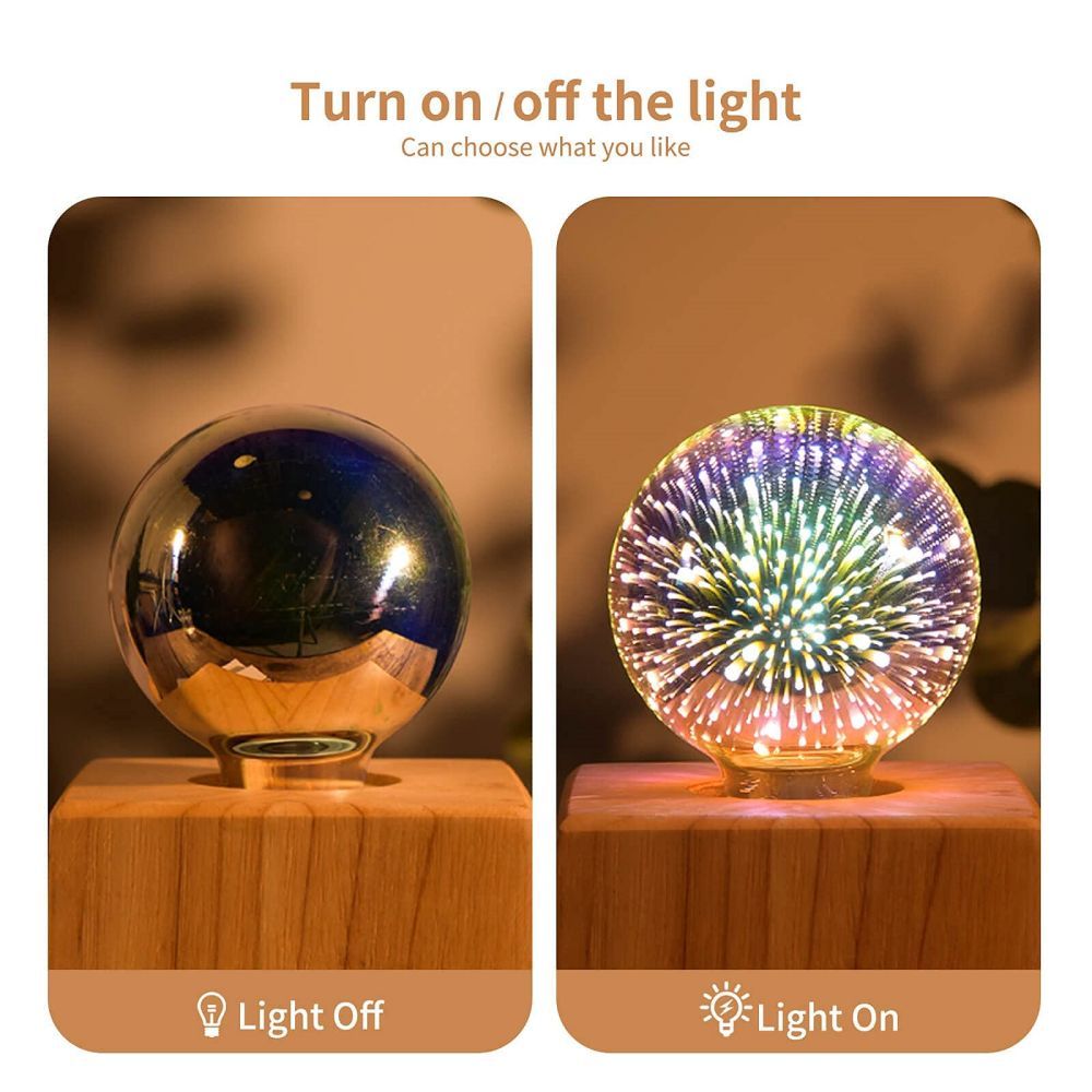 3D Fireworks Decorative Light Bulb Magic Glass Light - soufeeluk