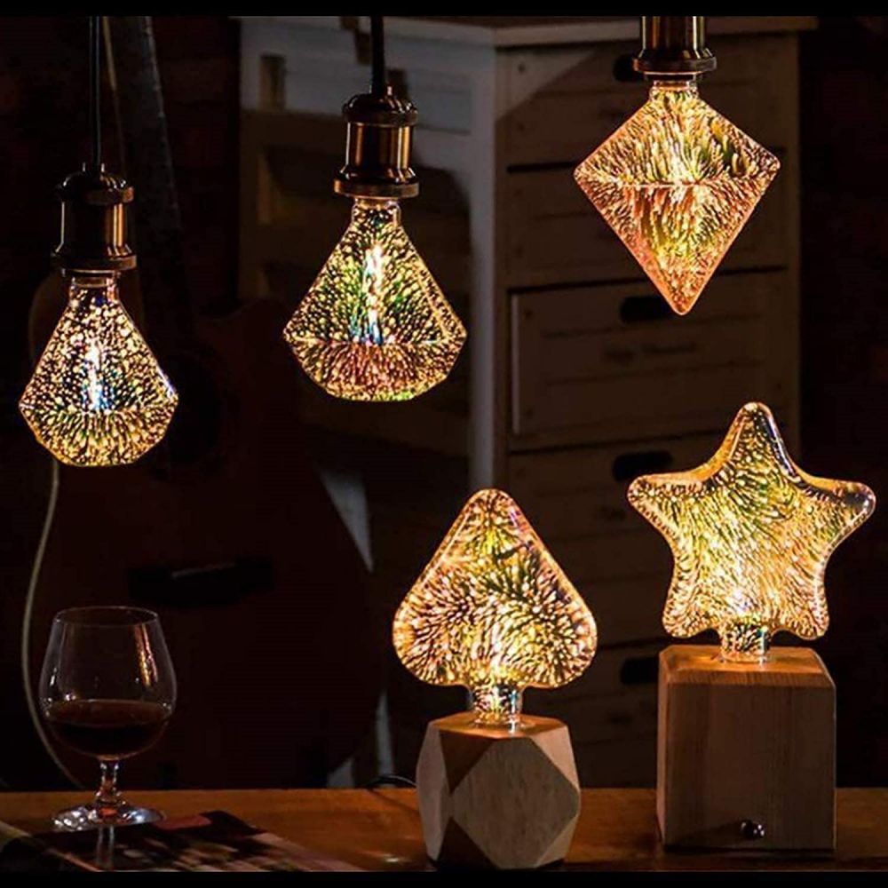 3D Fireworks Decorative Light Bulb Magic Glass Light - soufeeluk