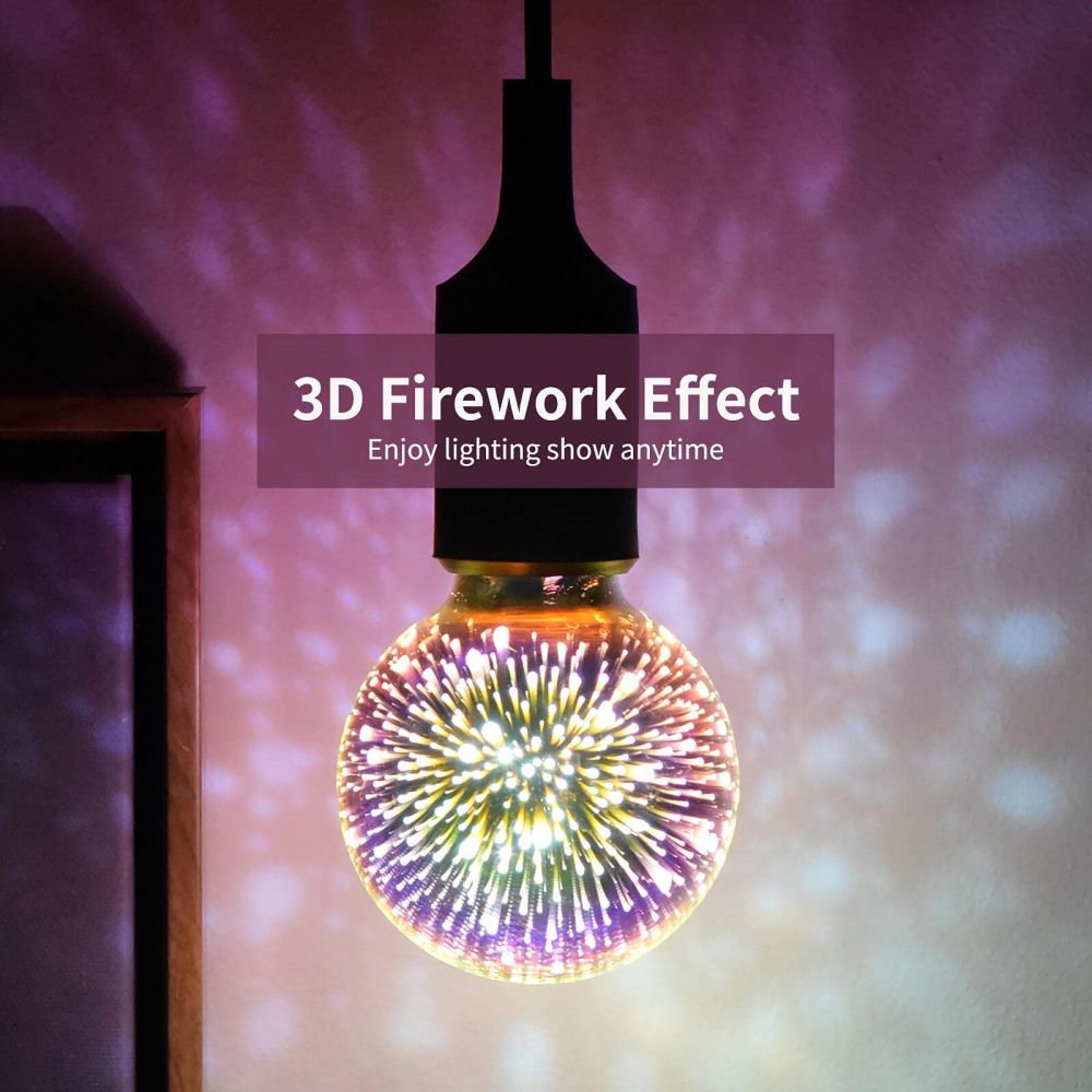 3D Fireworks Decorative Light Bulb Magic Glass Light - soufeeluk