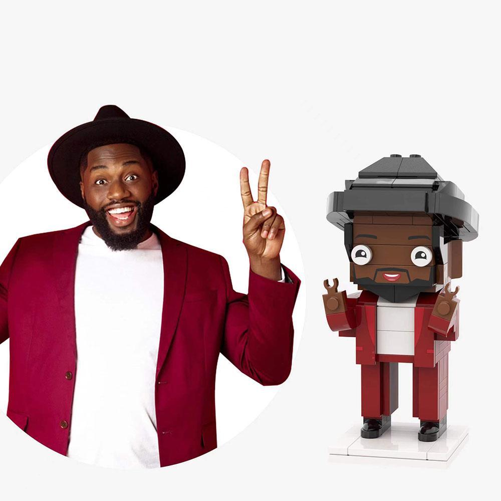 Full Body Customizable 1 Person Custom Block Heads Block Gift For Boyfriend (Not Assembled) - soufeeluk