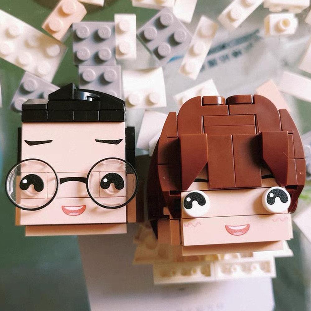 Full Body Customizable 1 Person Custom Block Heads Block Gift For Boyfriend (Not Assembled) - soufeeluk