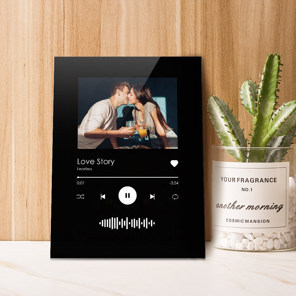 Custom Music Plaques Scannable Music Black Plaque-Best Gift For Her - soufeeluk