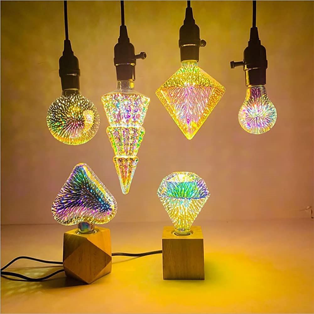 3D Fireworks Decorative Light Bulb Magic Glass Light - soufeeluk