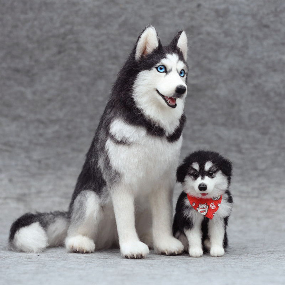 Custom Needle Felted Dog Ornament, Felt Dog Portrait Memorial Gift for Dog Lovers with Free Gift Box - soufeeluk