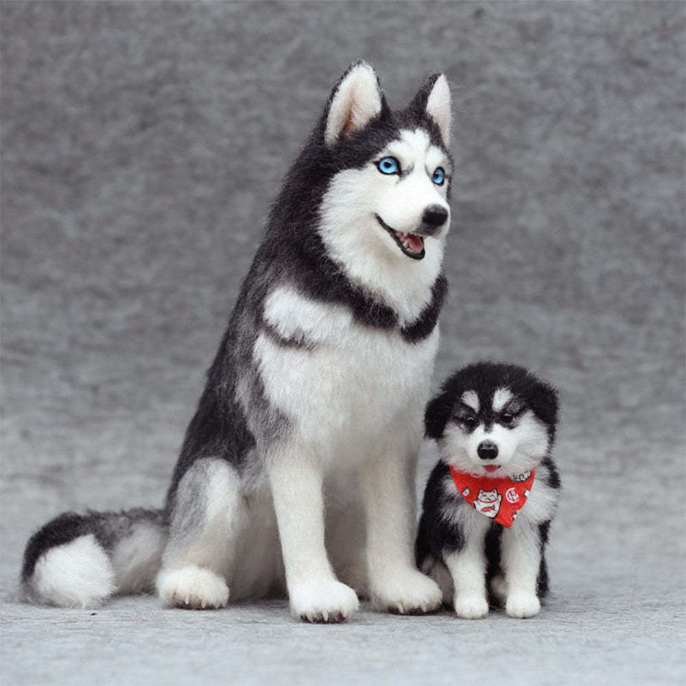 Custom Needle Felted Dog Ornament, Felt Dog Portrait Memorial Gift for Dog Lovers with Free Gift Box - soufeeluk