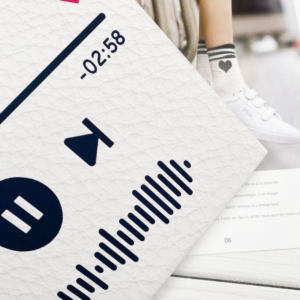 Scannable Spotify Code Canvas Wall Art Canvas Photo Oil Painting For Mom, Custom Music Song Wall Art Canvas 15.7in*19.7in (40*50cm) - soufeeluk