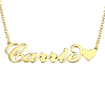 Soufeel gold carrie style clearance name necklace