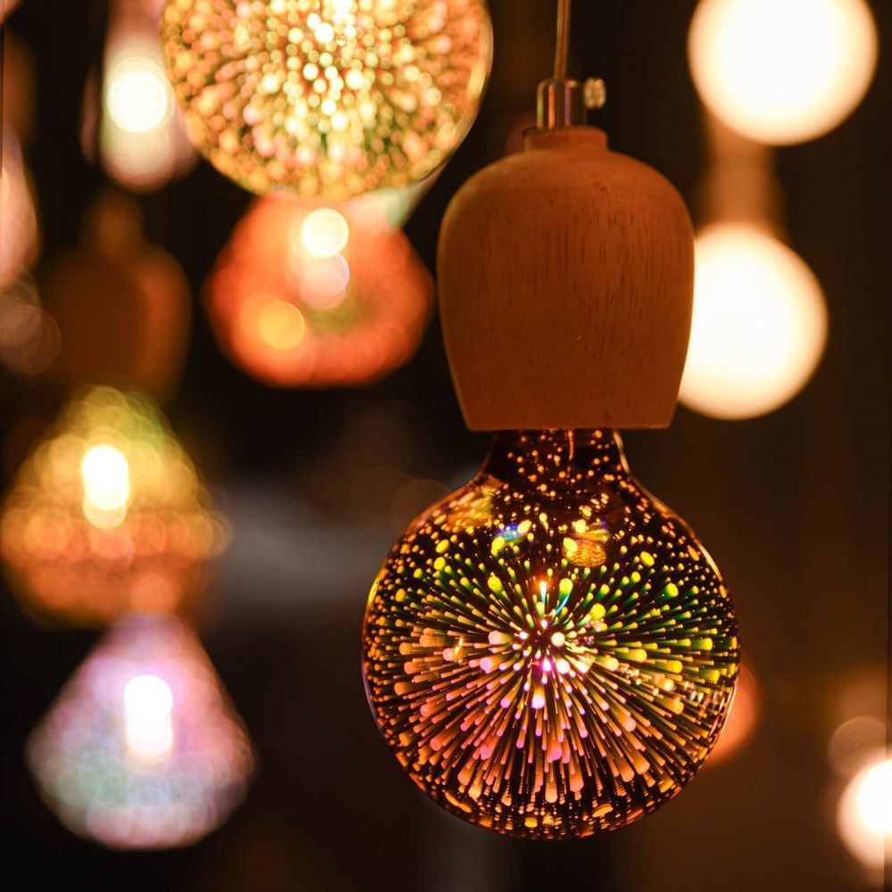 3D Fireworks Decorative Light Bulb Magic Glass Light - soufeeluk