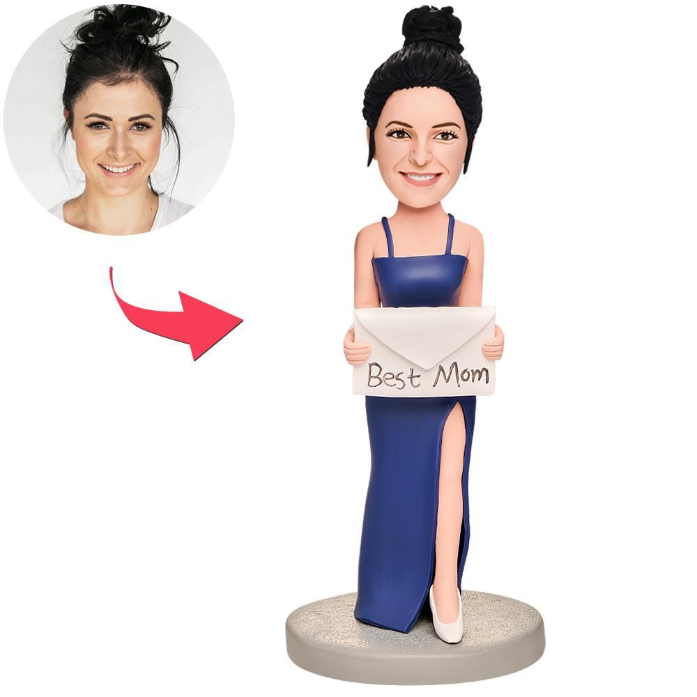 Mother's Day Gift Fashion Mom Custom Bobblehead with Engraved Text - soufeeluk