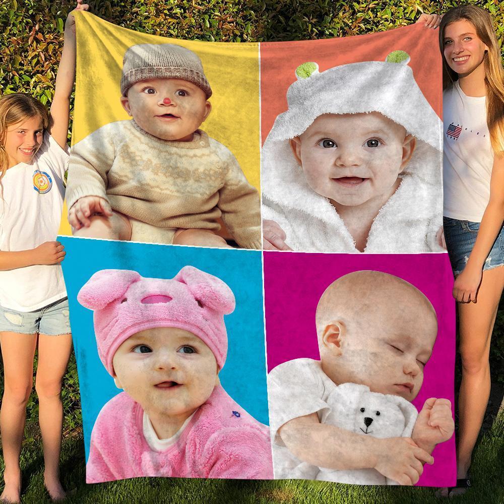 Custom Photo Blanket Custom Collage Blankets With Picture Family Memorial Picture Blanket