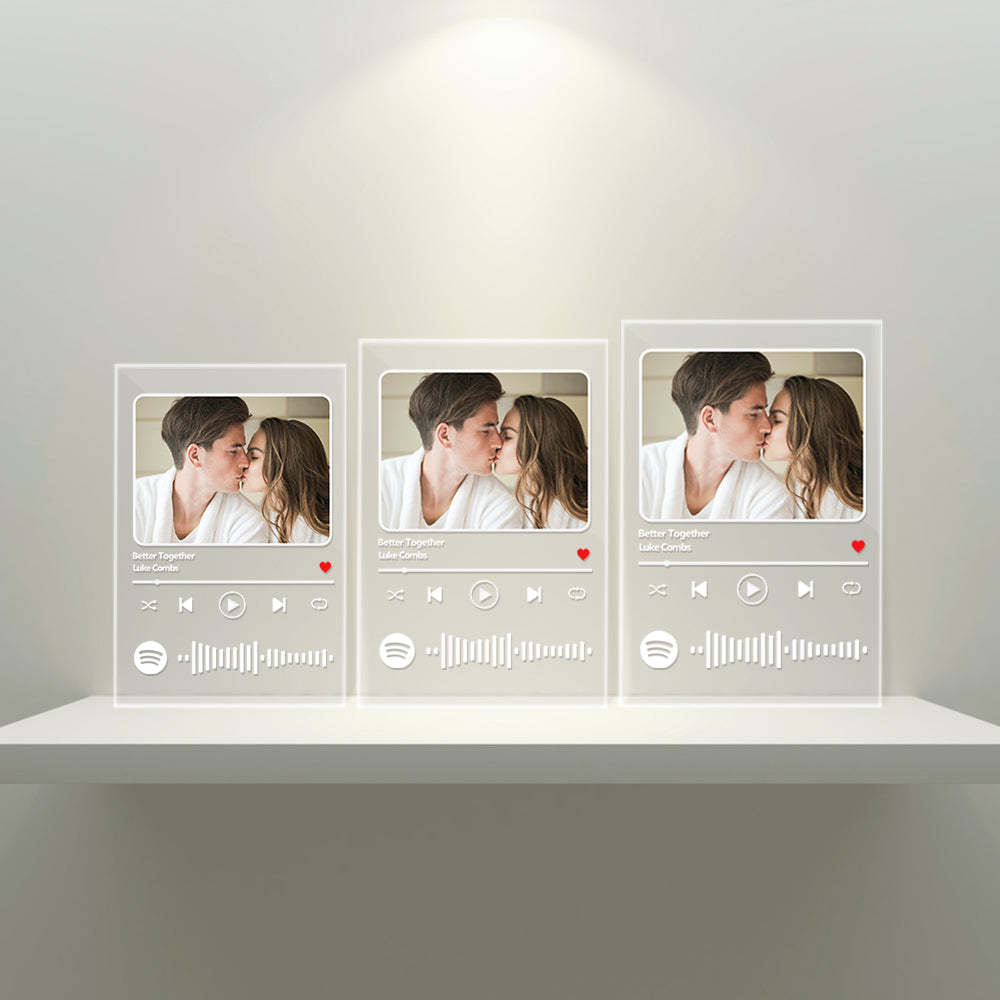 Scannable Custom Spotify Code Lamp Acrylic Music Plaque Night Light Gift for Christmas - soufeeluk