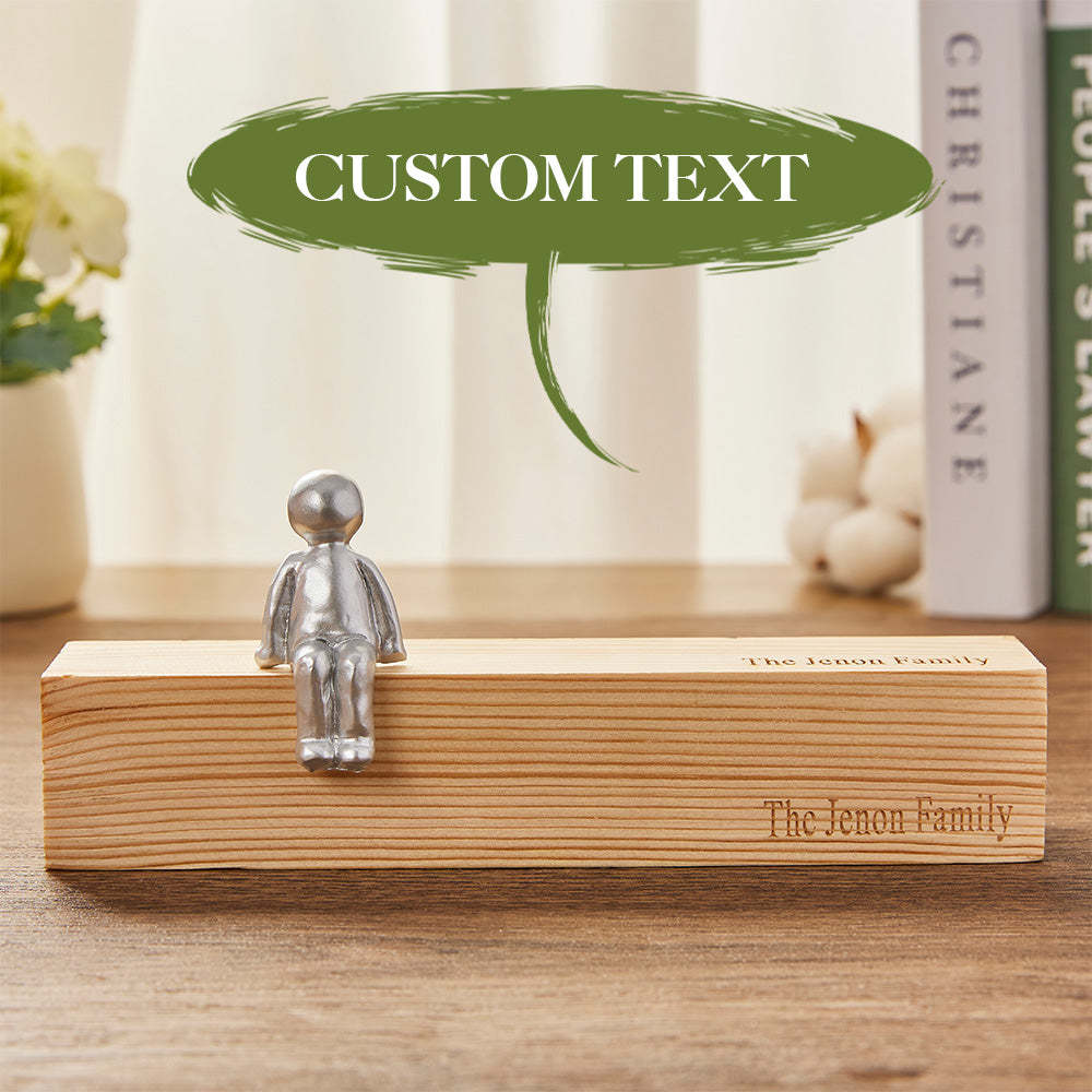 Custom Engraved Family Combination Metal Sculpture Figurines Anniversary Gift - soufeeluk