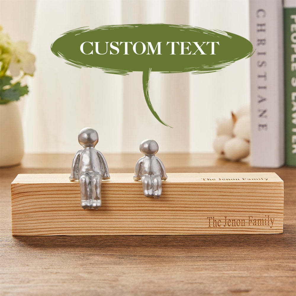 Custom Engraved Family Combination Metal Sculpture Figurines Anniversary Gift - soufeeluk