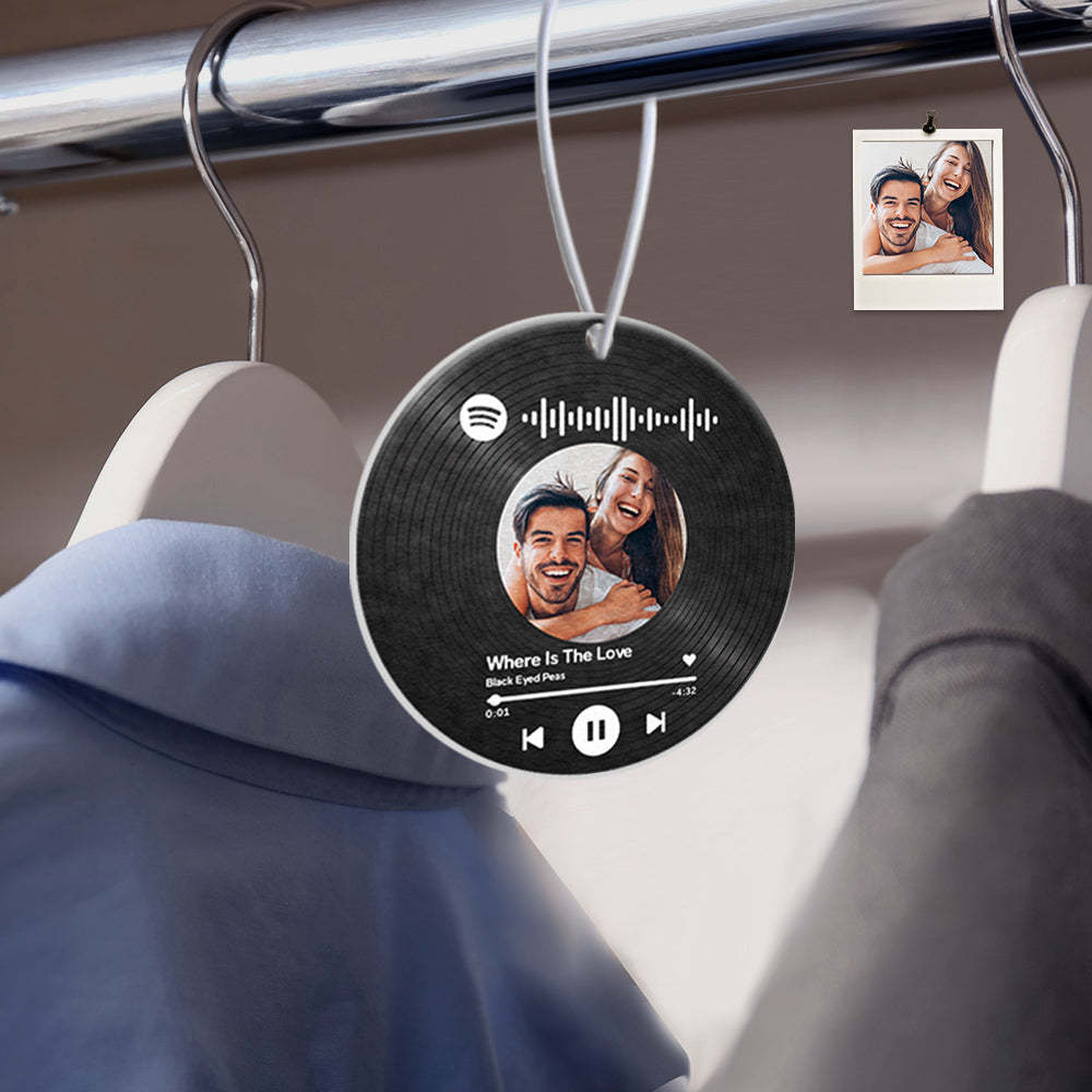 Custom Spotify Code Car Air Freshener Rearview Mirror Ornament Air Freshener Gifts - soufeeluk