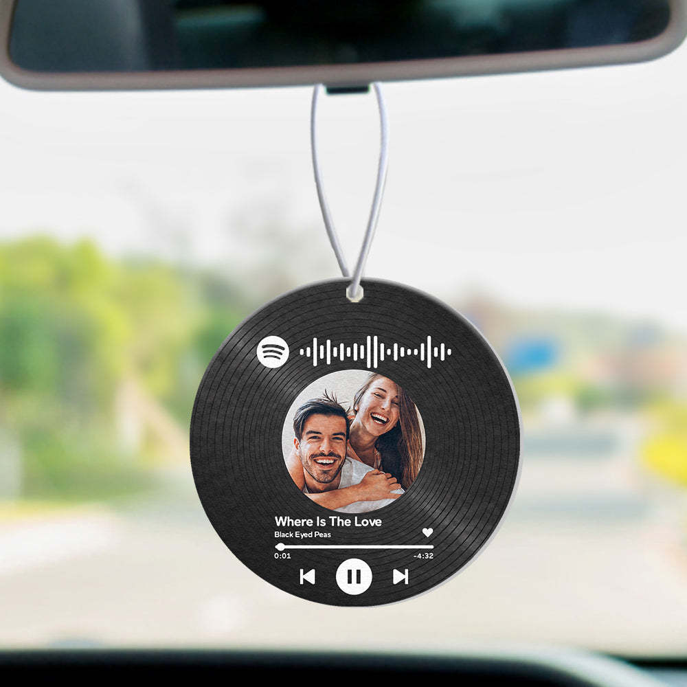 Custom Spotify Code Car Air Freshener Rearview Mirror Ornament Air Freshener Gifts - soufeeluk